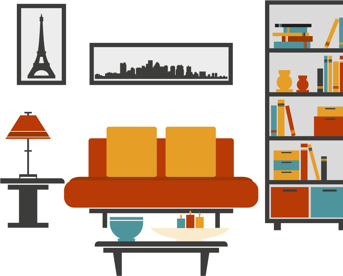 Furniture Table Couch Living Room - Png Living Room Vector (1200x1200)