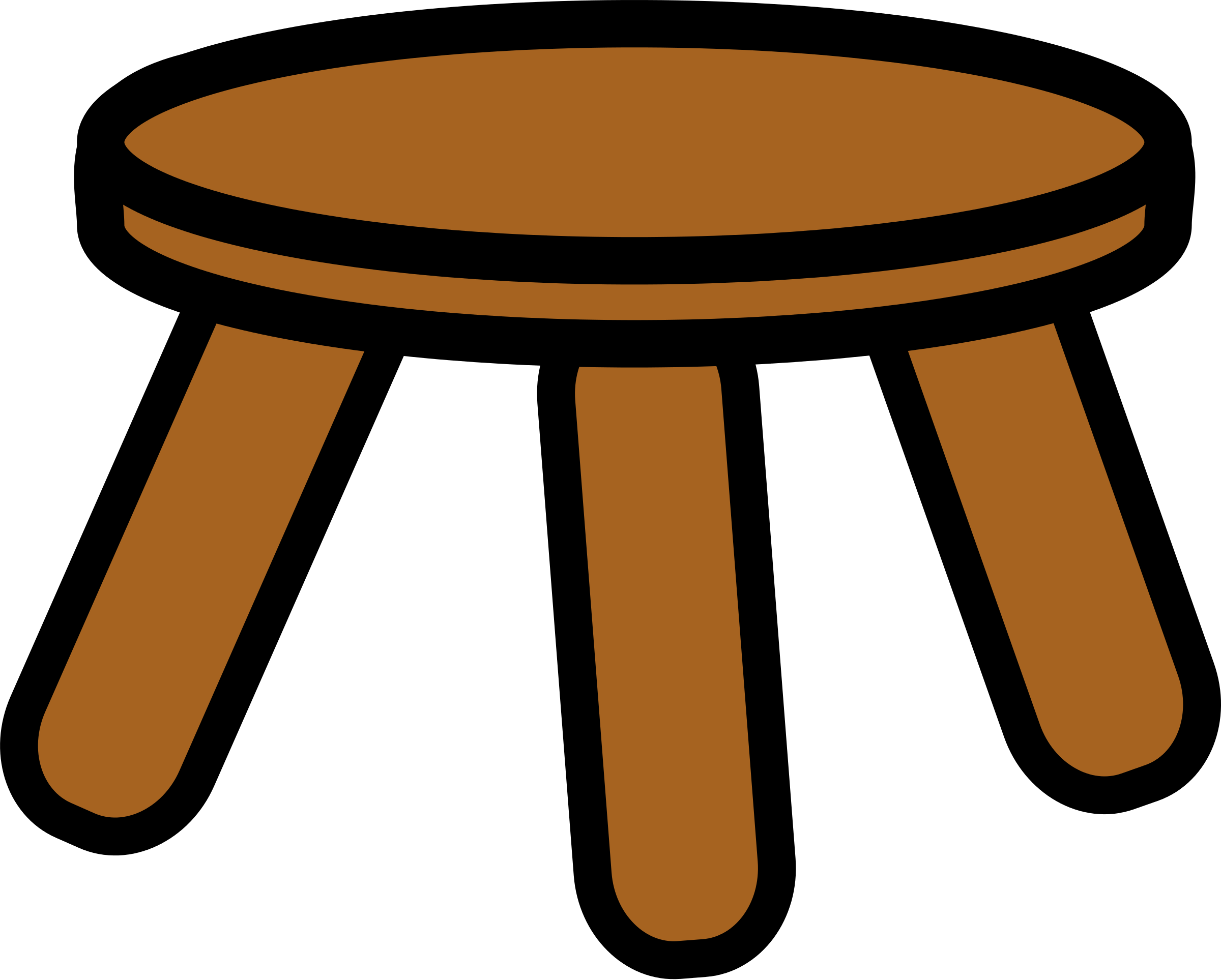 Brown Stool Cliparts - Stool Clipart (2400x1927)