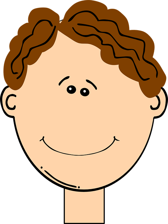 Clip Art - Wavy Hair Boy Clipart (541x720)
