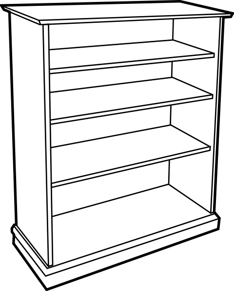 Bookshelf Clip Art At Clker - Shelf Clip Art (480x598)