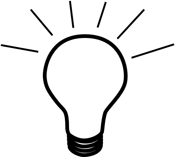 White Bulb Clipart - Idea Clipart (600x537)