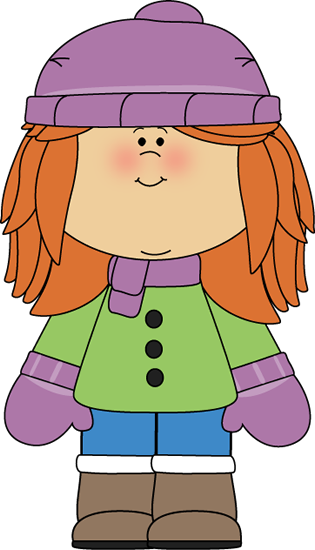 Little Girl Clipart Winter - Winter Girl Clipart (315x550)