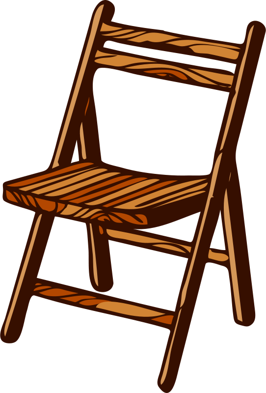 Cartoon Furniture Cliparts - Wooden Chair Clipart (542x800)
