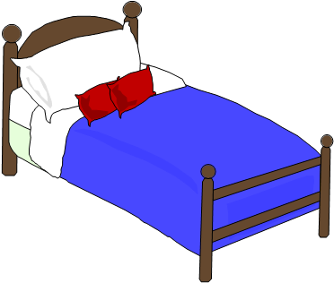 Bed - Baby Bear - Baby Bear Bed Clipart (408x352)