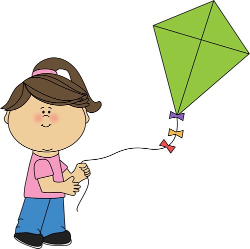 Polygon Clipart For Kid - Flying Kite Clip Art (500x499)