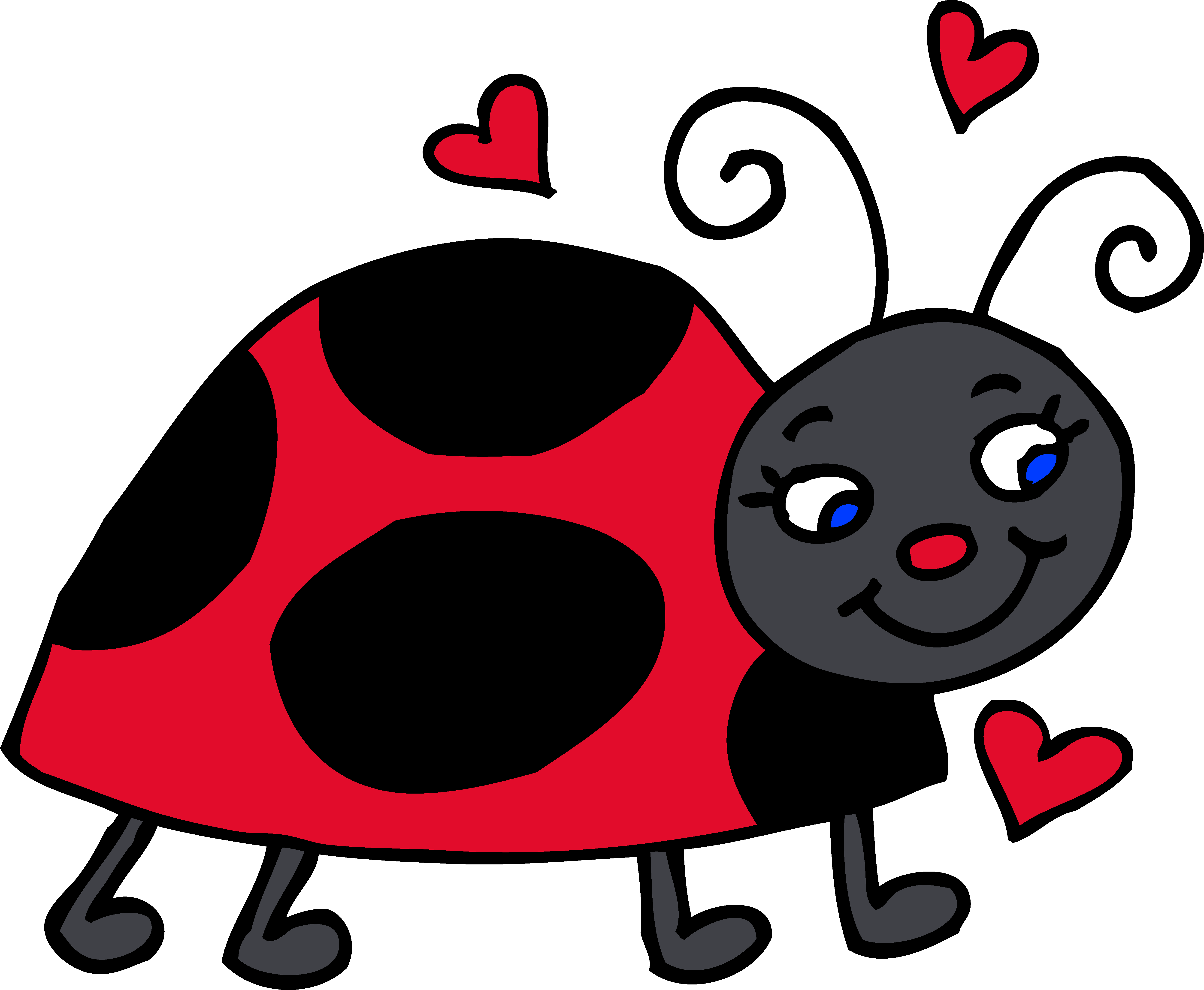 Cute Clipart Ladybird Pencil And In Color Cute Clipart - Cute Lady Bug (5214x4289)
