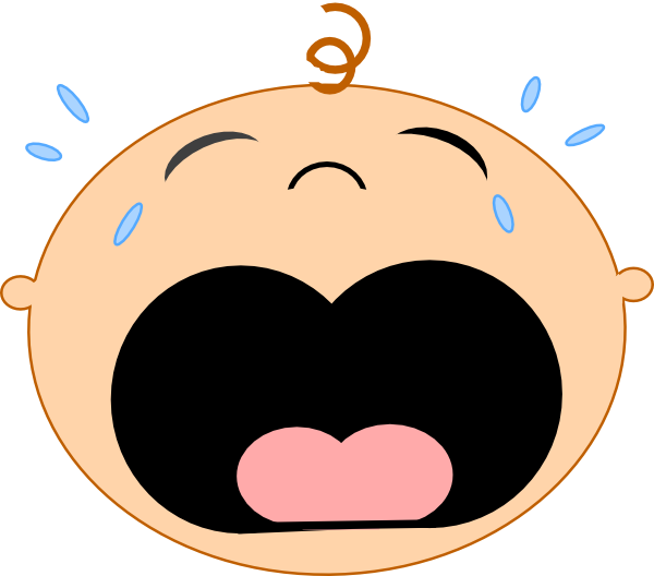 Crying Baby 3 Clip Art At Clker - Crying Baby Clip Art (600x528)