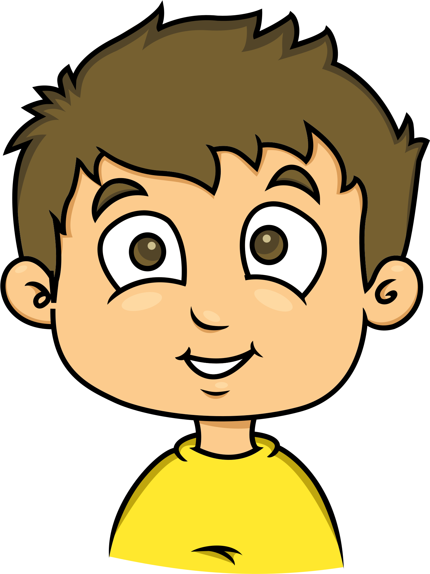 Smiling Face Of A Child - Face Boy Cartoon (2400x2400)