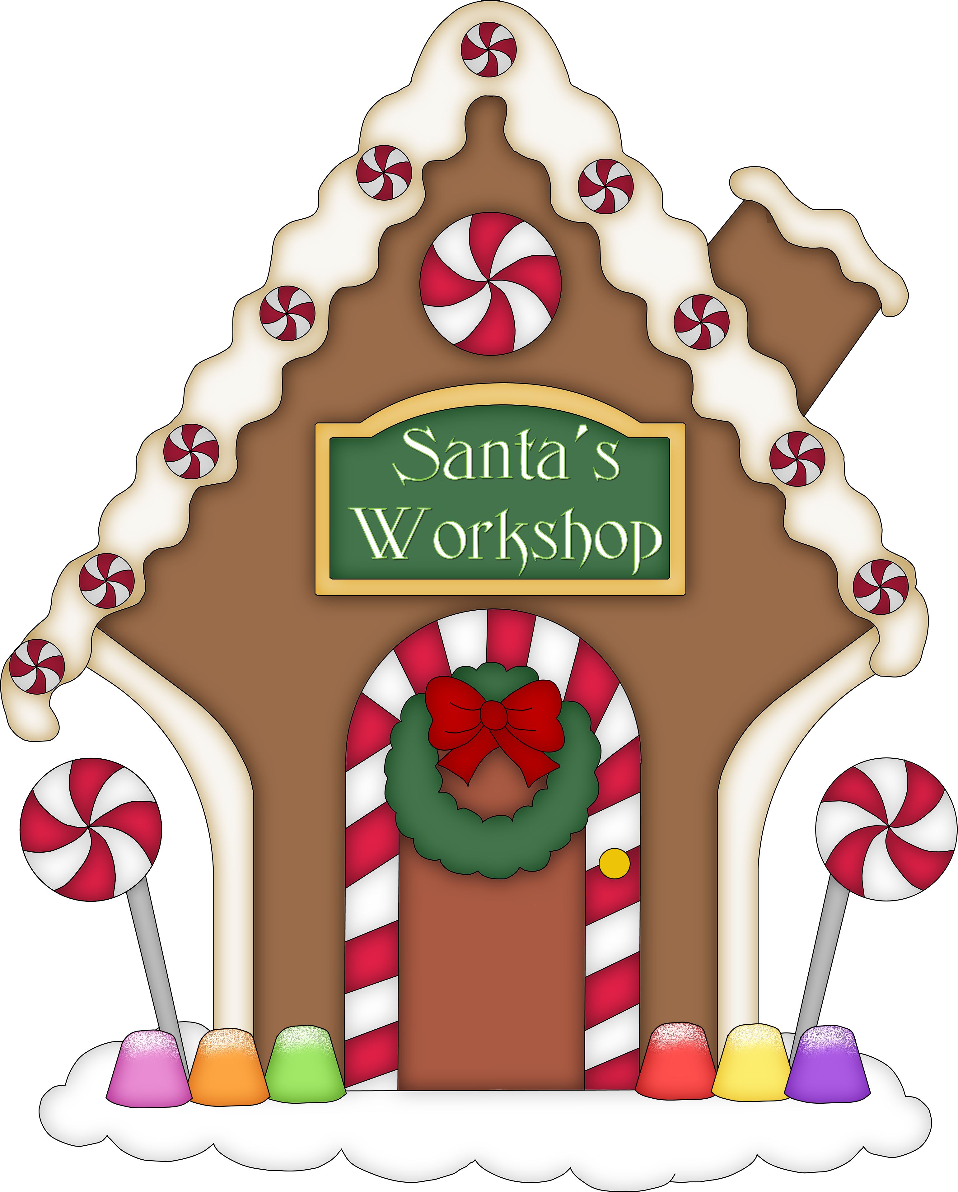 Gingerbread House Cliparts - Christmas Gingerbread House Clipart (3079x3832)