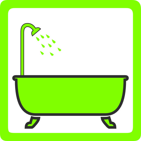 Bathroom Sink Black And White Clipart Pgxygw Clipart - White Bathtub Free Clipart (600x600)