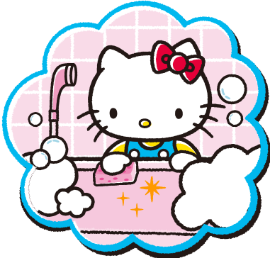 Hello Kitty / Housekeeping - Hello Kitty Without Background (381x364)