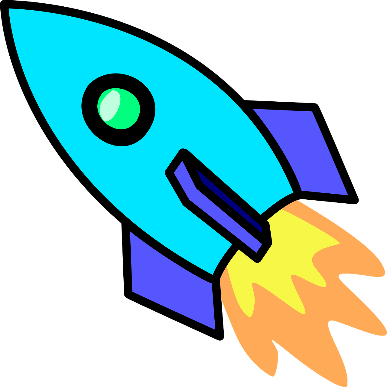 Spaceship Clipart - Rocket Clip Art (1280x1279)