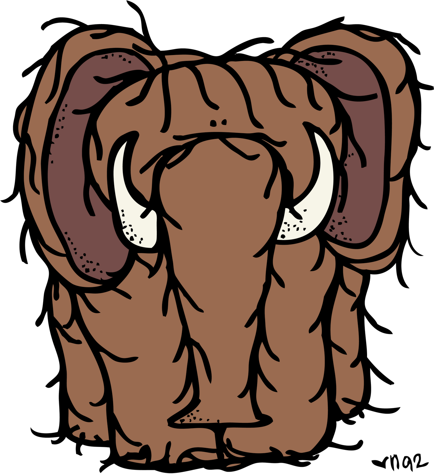 Xox - Woolly Mammoth Clip Art (1458x1600)