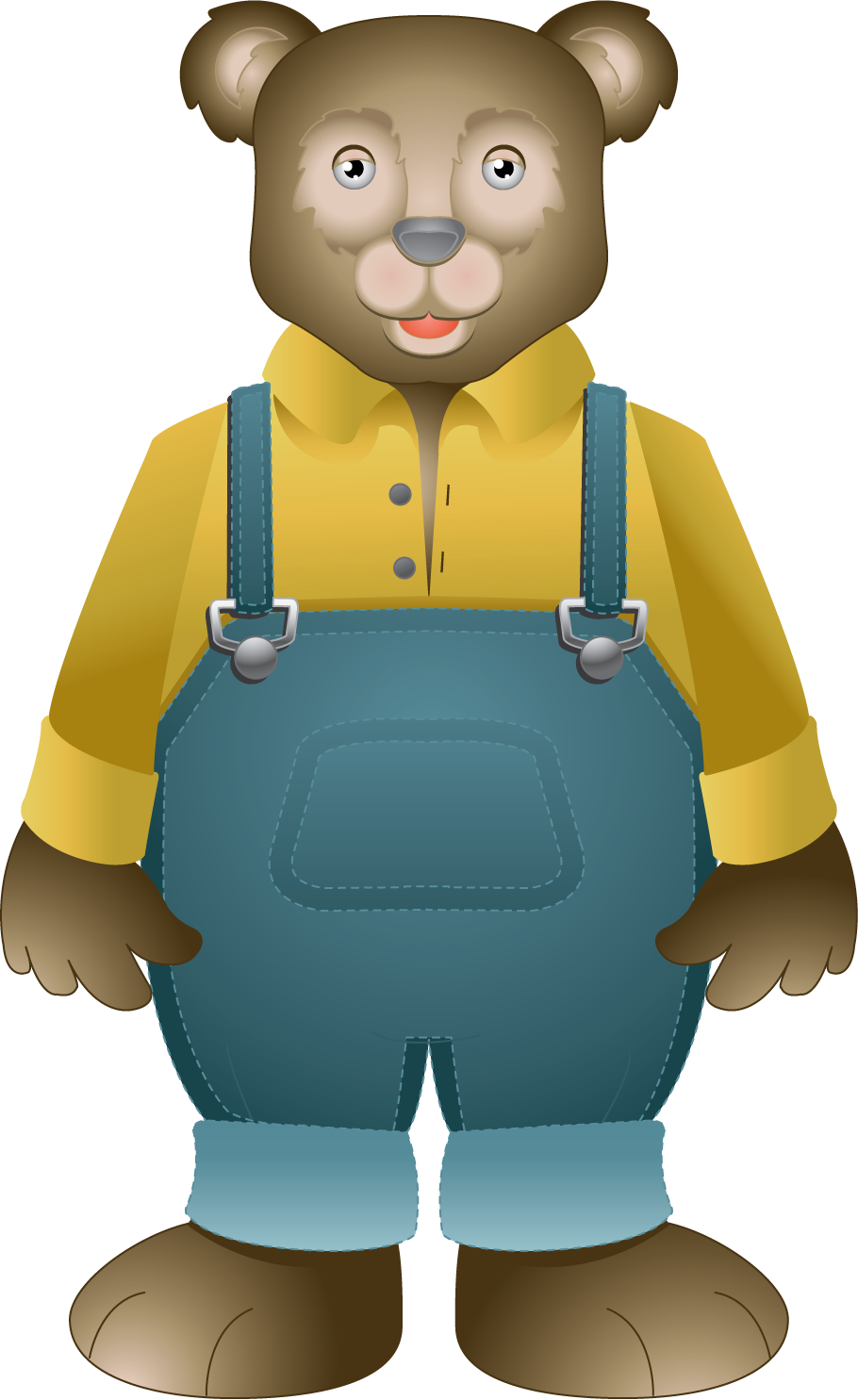 Download Papa Bear Clipart - Goldilocks And The Three Bears Cut Outs (910x1485)