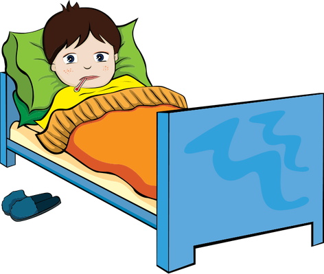The Sick Boy - Sick Child Clipart Png (472x399)