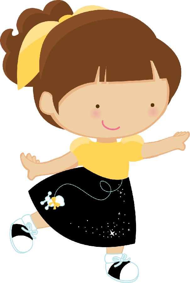 Little Dancing Girl - Girl Dancing Clipart Png (605x900)