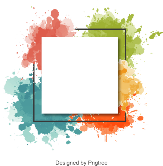 Watercolor - Border Png (640x640)