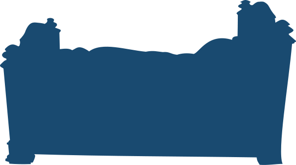 Bed Blue Png Images 600 X - Cama Silhueta (600x335)