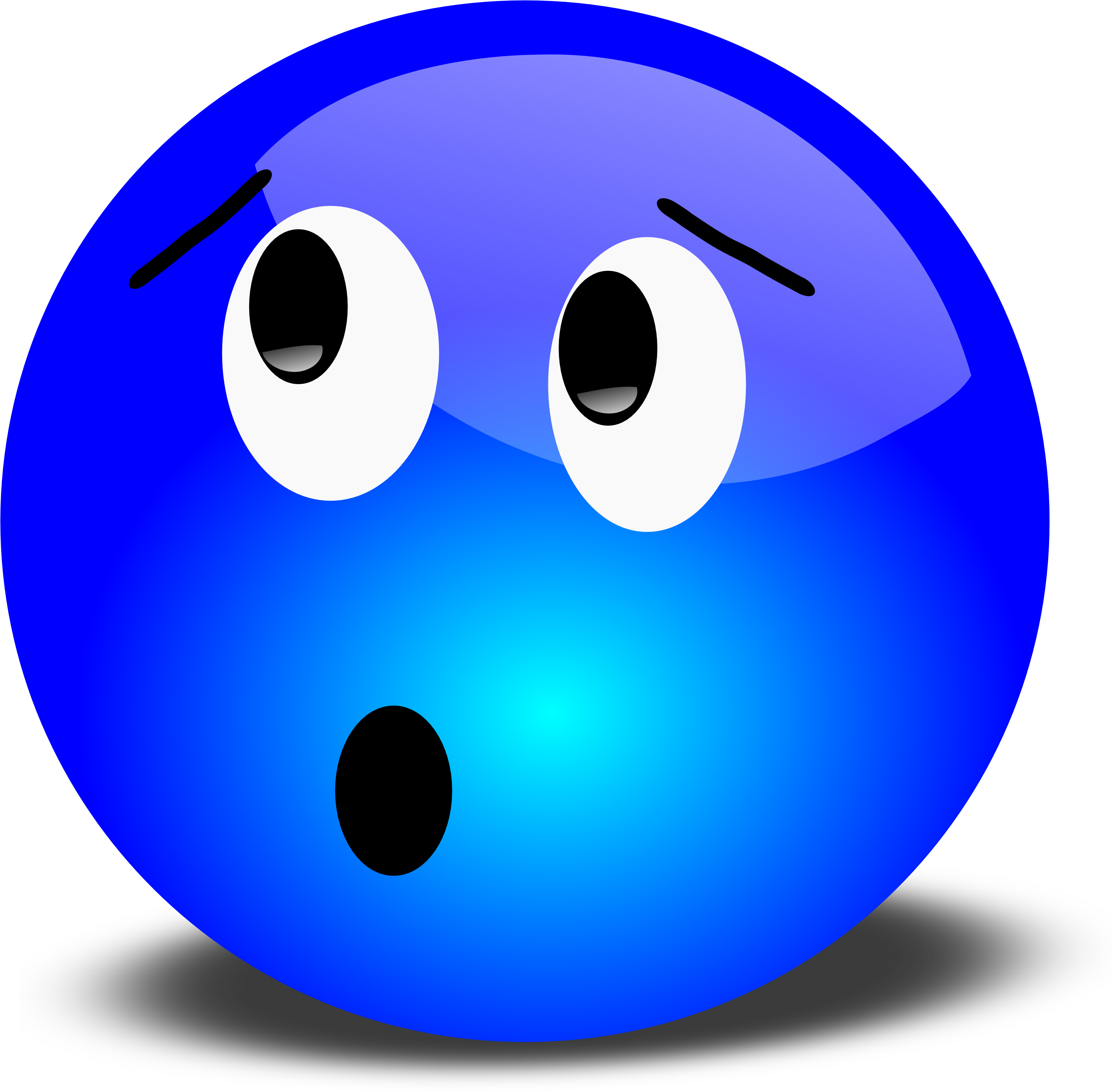 Free 3d Worried Smiley Face Clipart Illustration - Don T Worry Always Be Happy (3200x3134)