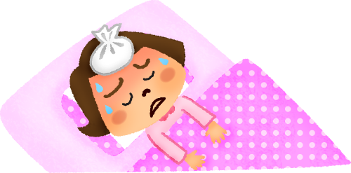 Sick Girl In Bed - Niño Durmiendo Png (500x247)
