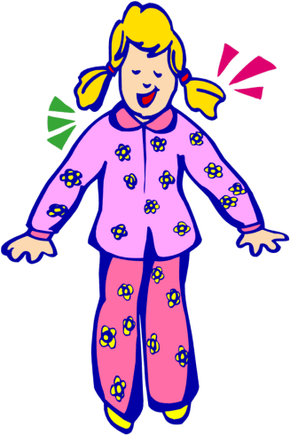 Pajama Clip Art - Put On My Pajamas (350x503)