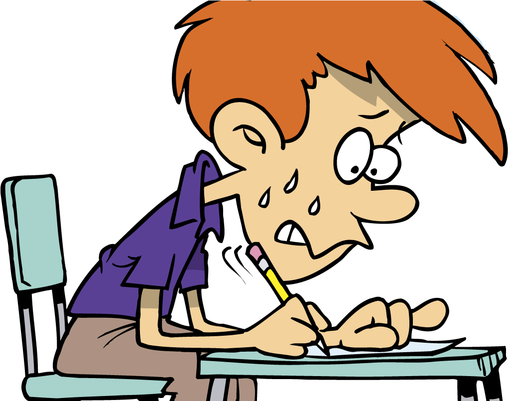 Nervous Class Presentation Clipart - Student Taking Test Clip Art (1221x804)