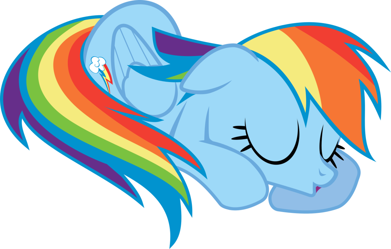 Nap Time Rainbow Dash By Uxyd On Deviantart Clip Art - Rainbow Dash Sleeping Gif (1280x814)