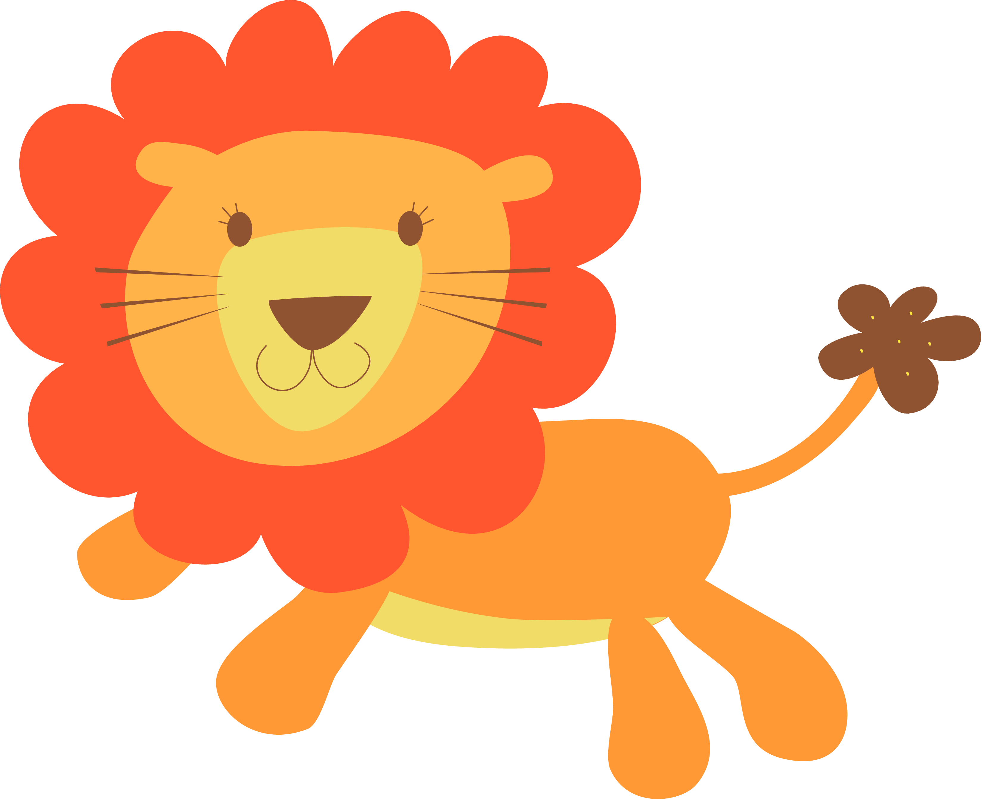 Lion Clipart Png - Baby Lion Clipart (3300x2683)