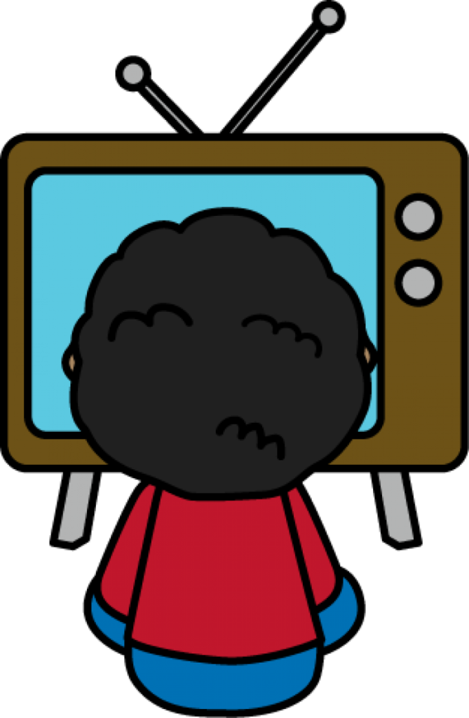 Child Watching Tv Clip Art - Watching Tv Clipart (728x1114)