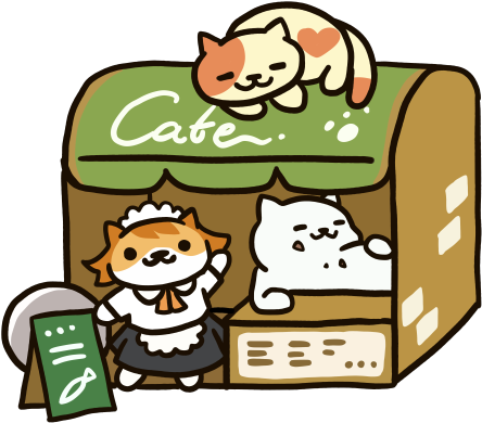 Going Out To Eat Clipart - Neko Atsume Cafe Style (500x500)