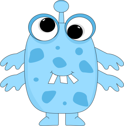 Free Cute Monster Clip Art Blue Monster Clip Art Image - Monster Clipart (728x737)