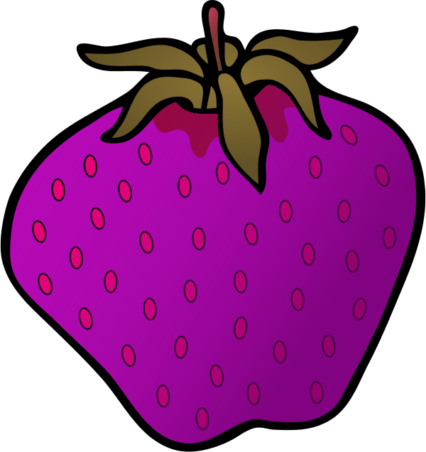 Clipart Info - Red Strawberry Shower Curtain (600x636)