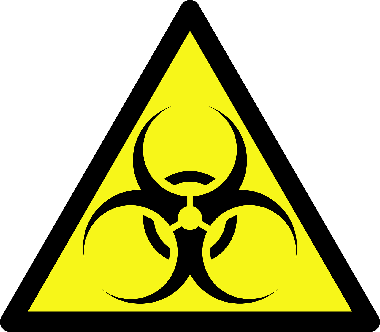 Biohazard Sign Clipartbest - Radioactive Sign (1280x1117)