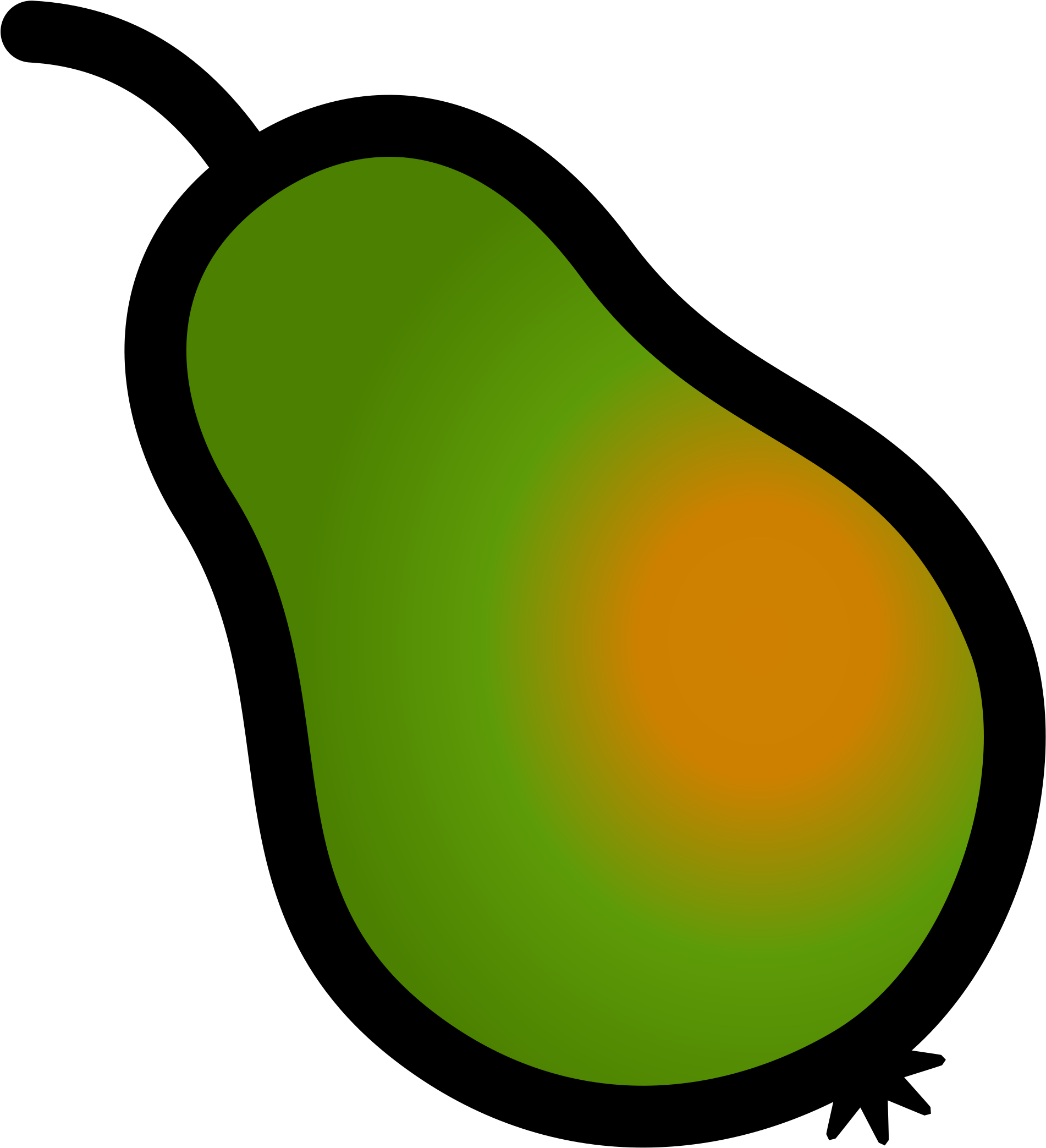 Illustration Of A Pear - Armut Çizim Png (2400x2400)