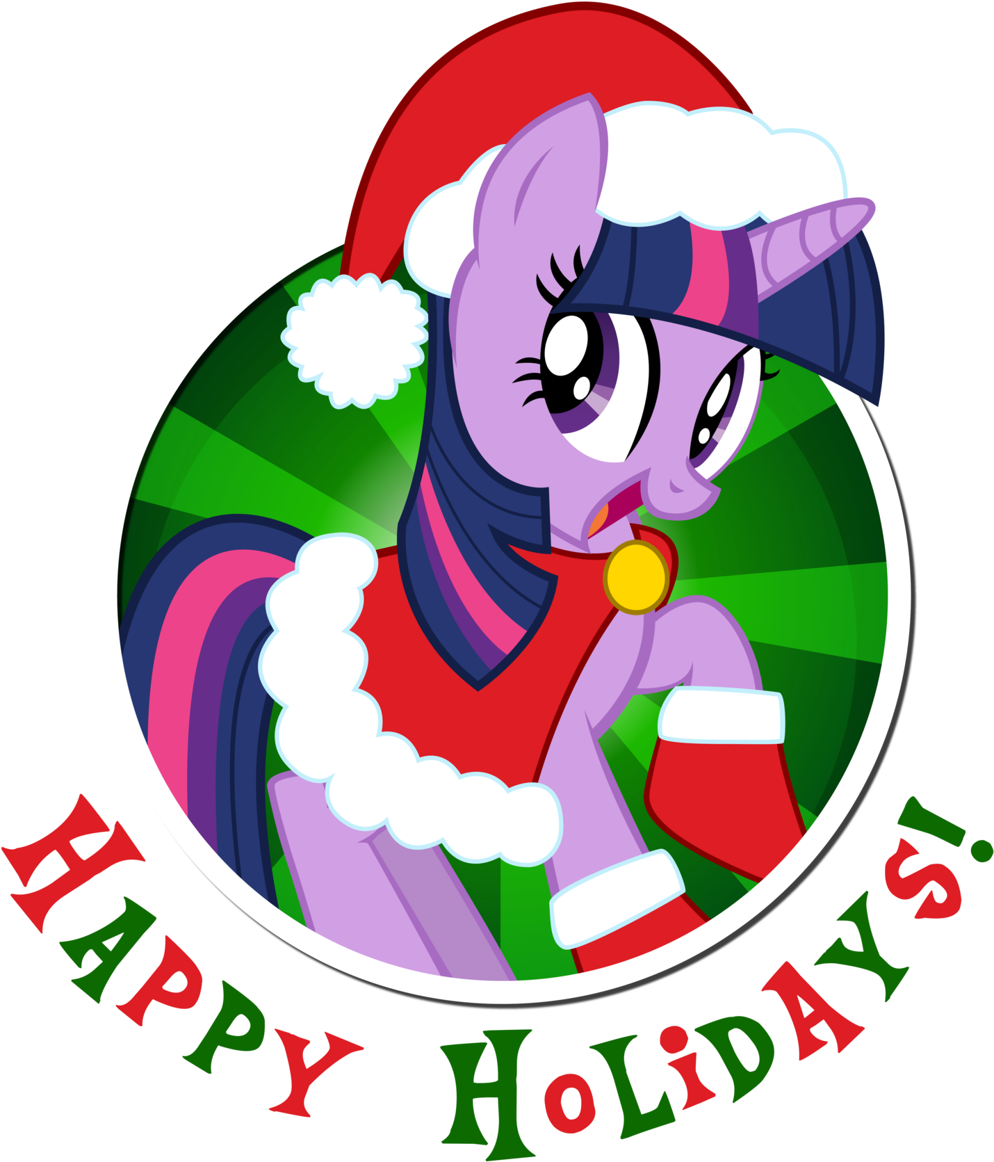 Fanmade Twilight Sparkle Happy Holidays - Christmas Day (1600x1733)