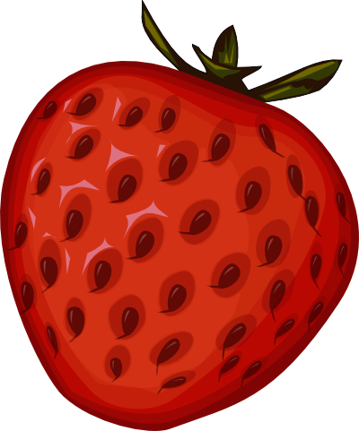 Strawberry Clipart Transparent - Fruits Clip Arts Png (400x481)