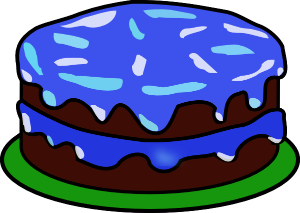Clip Art Of Cake - Birthday Cake Clip Art No Candles (600x425)