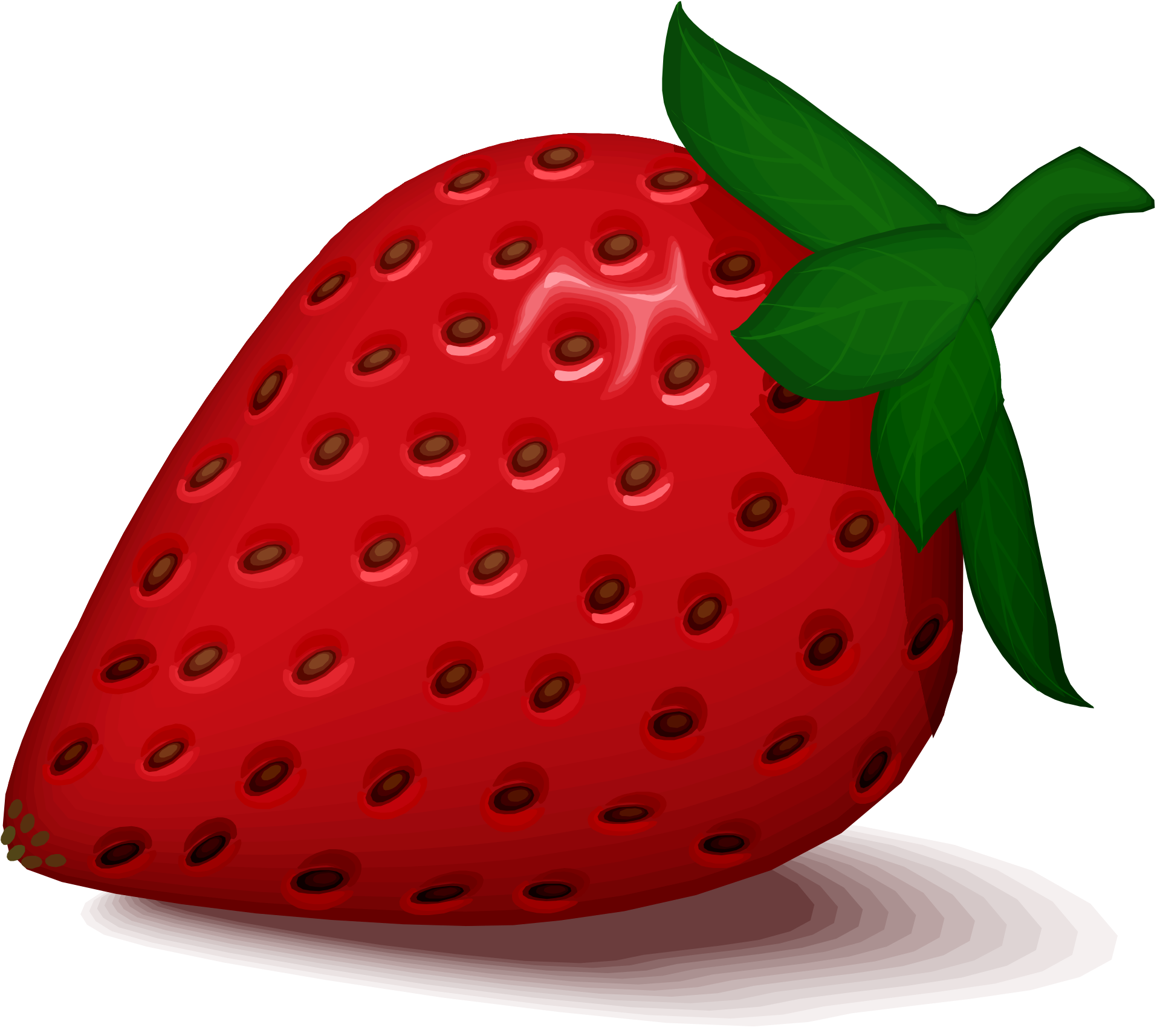 Open - Strawberry Clipart (2000x1780)