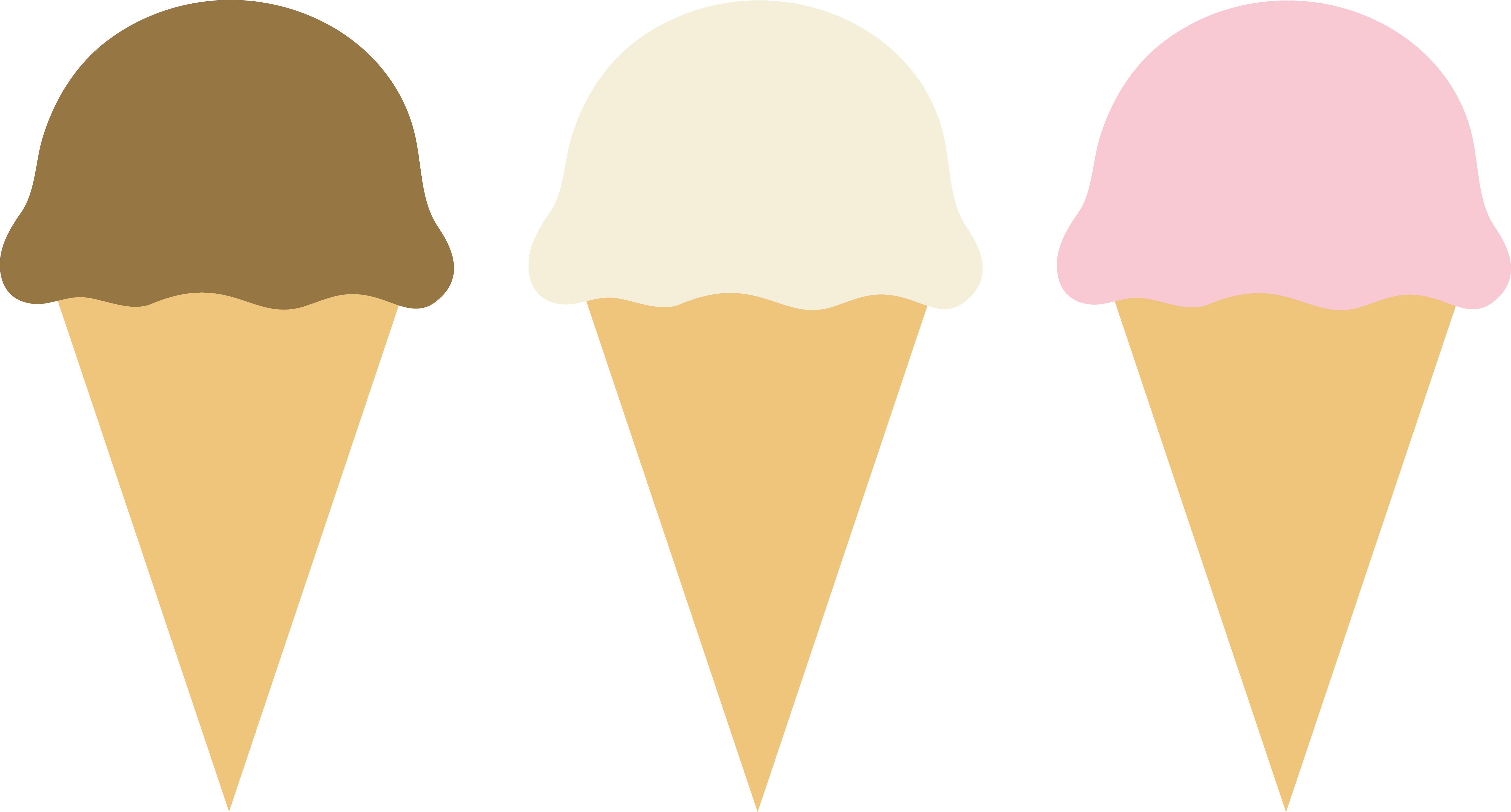 Icecream Border Cliparts - Ice Cream Cartoon Simple (5823x3130)