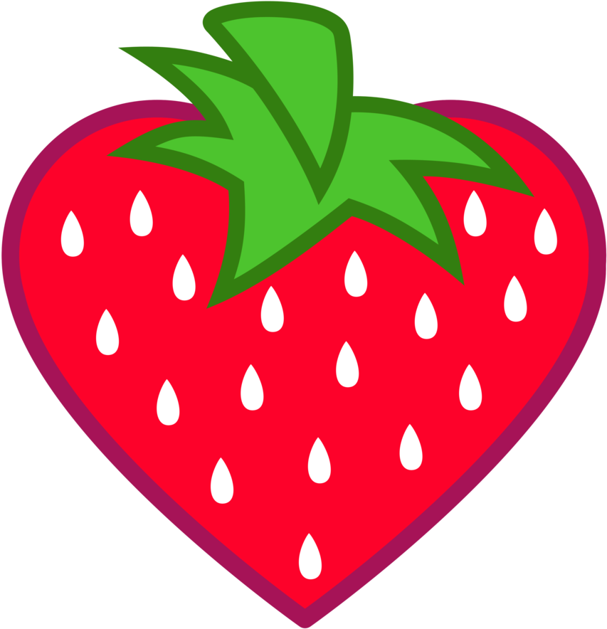 Heart-shaped Strawberry Cutie Mark [request] By Lahirien - Objects That Are Heart Shaped (900x910)
