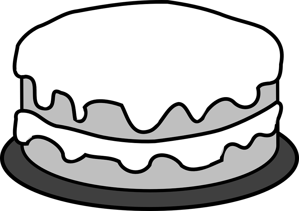 Free Vector Graphics On Pixabay - Cake Clipart Black And White (960x680)