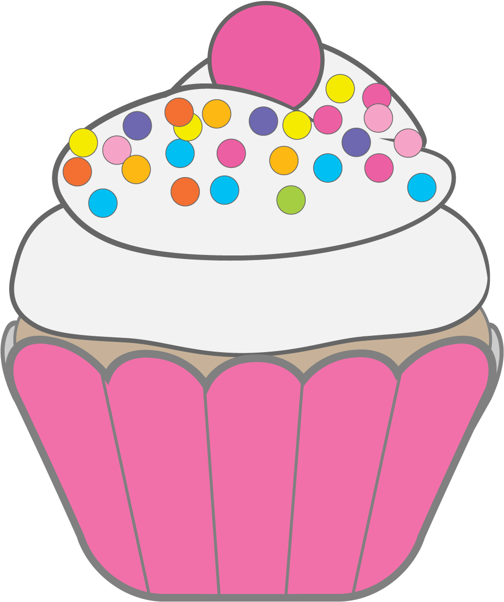 Vanilla - Cupcakes Clipart (1050x1274)