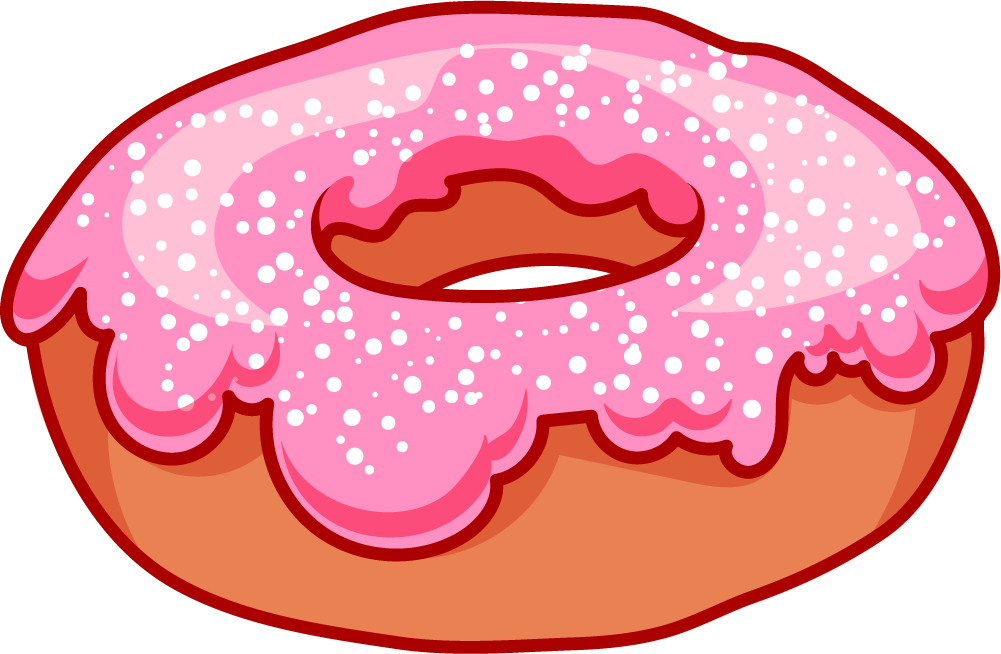 Doughnut Bagel Cream Clip Art - Strawberry Doughnut Png (1001x654)