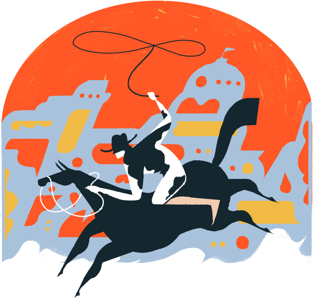 Looking For A "home On The Range" - Illustration (1020x1010)