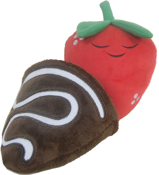 Cute Plush Chocolate Covered Strawberry - Chocolate Covered Strawberry Plush (685x768)