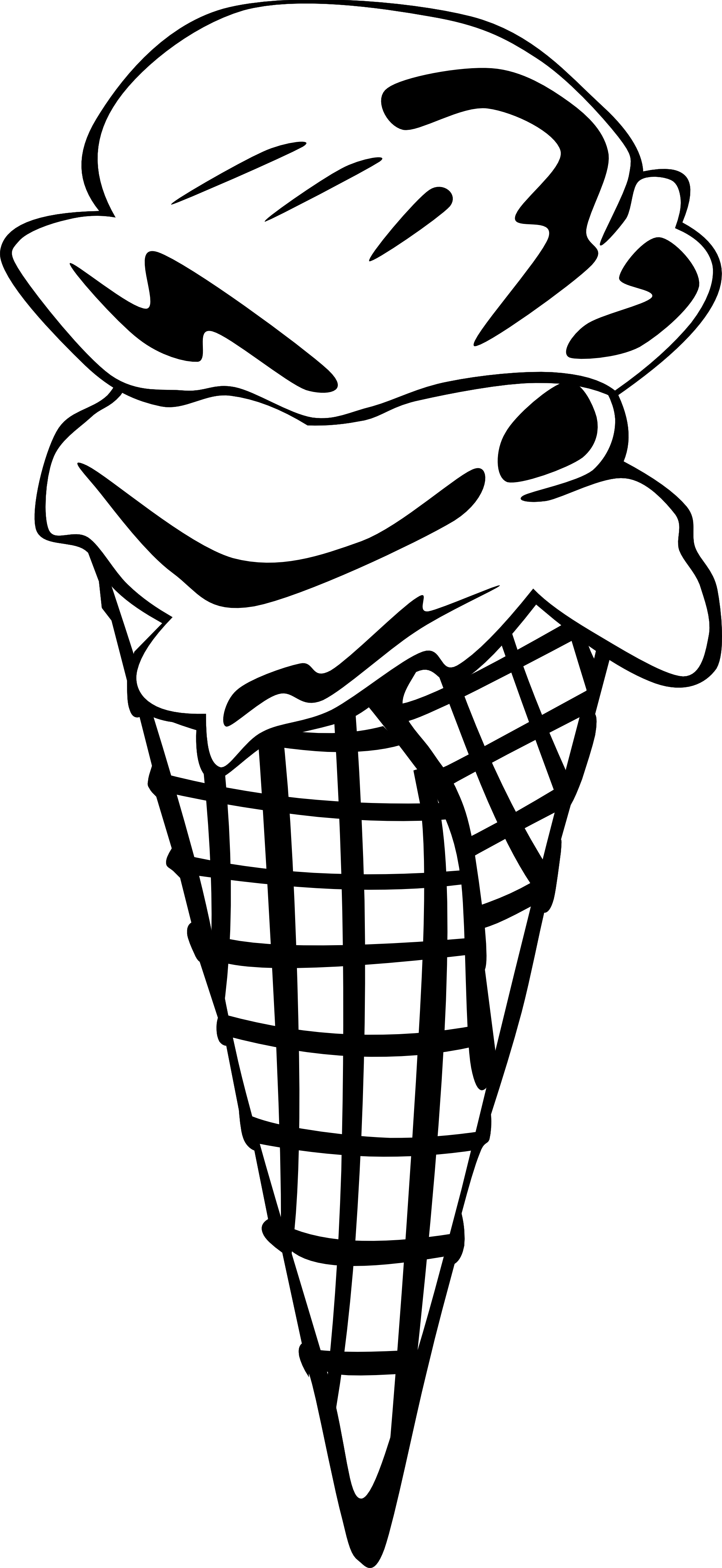Clipart - Ice Cream Cone Clip Art (1979x4300)