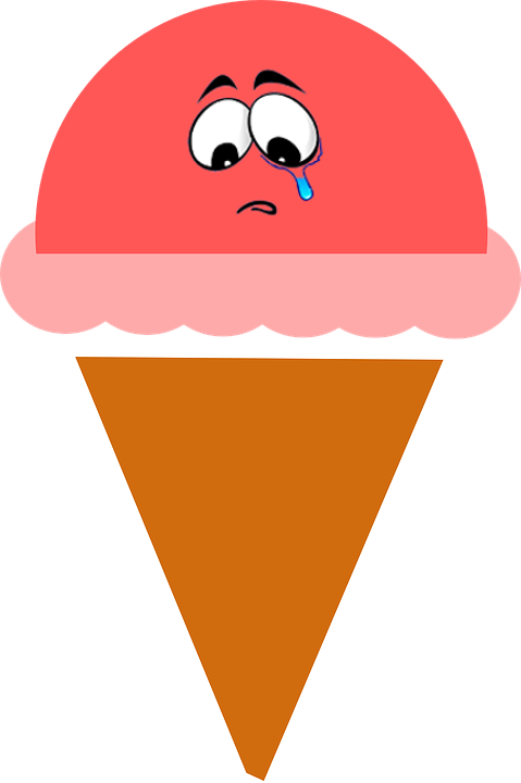 Sad Strawberry Ice Cream - Ice Cream (479x720)