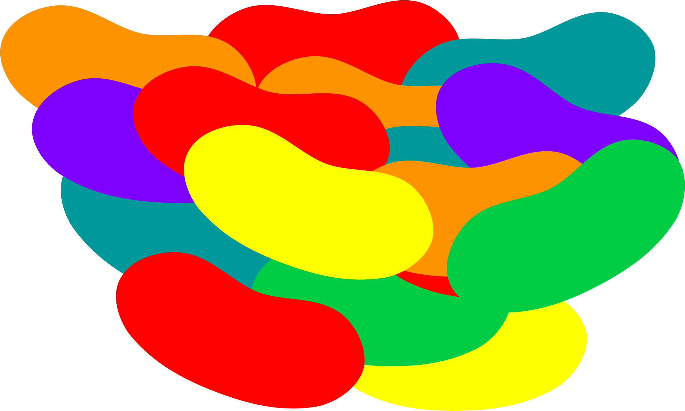 Jellies Clipart Big - Jelly Beans Clipart Transparent (2365x1418)