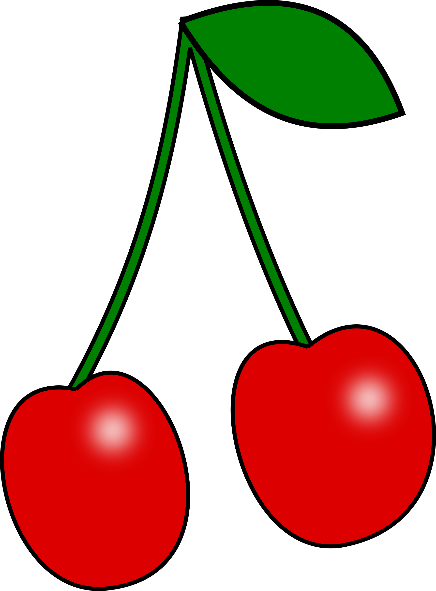 Clipart Red Cherry - Red Cherry Clipart (1773x2400)