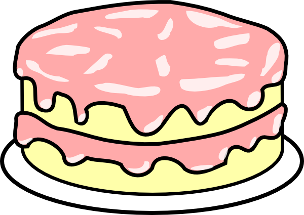 Cake Clipart Black And White (600x425)